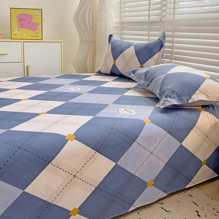 91家纺网 家纺一手货源 找家纺 依庭 2025新款全棉印花花卉款四件套单品系列-单床单 意林