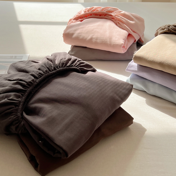 91家纺网 家纺一手货源 找家纺 蜜宿 2025新款A类全棉人字纹床笠（加高） 组合图