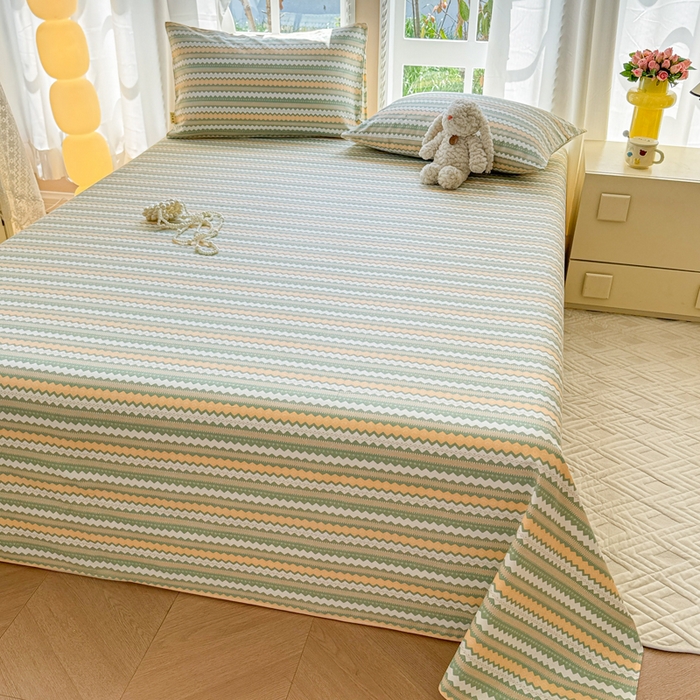 91家纺网 家纺一手货源 找家纺 吉象家纺 2025新款老粗布三件套-床单款 拿坡里