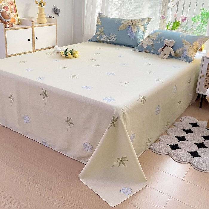 91家纺网 家纺一手货源 找家纺 依庭 2025新款全棉印花花卉款四件套单品系列-单床单 雅韵花香