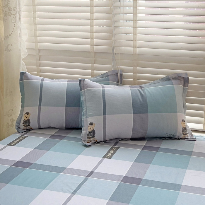 91家纺网 家纺一手货源 找家纺 依庭 2025新款全棉印花花卉款四件套单品系列-单枕套 托马斯