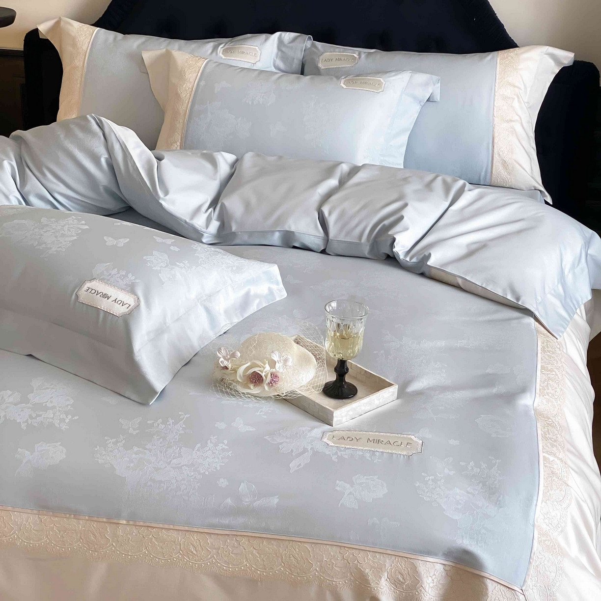 91家纺网 家纺一手货源 找家纺 （总）2025新款高支数提花绣花四件套-“伊莎贝尔”系列