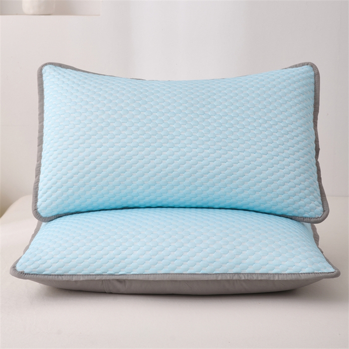 91家纺网 家纺一手货源 找家纺 大熊枕芯 2025新款冰豆豆凉感隔脏枕套 冰豆豆枕套-蓝