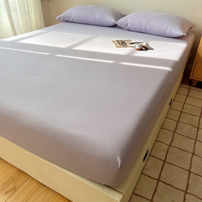 91家纺网 家纺一手货源 找家纺 （总）蜜宿 2025新款A类全棉人字纹床笠（加高）