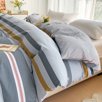 91家纺网 家纺一手货源 找家纺 （总）依庭 2025新款全棉印花花卉款四件套单品系列-单被套