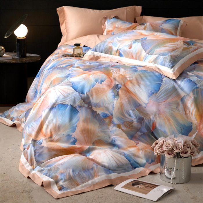 91家纺网 家纺一手货源 找家纺 宏羽纺家纺 2025年高支高密大版数码印花春夏新品 涟漪