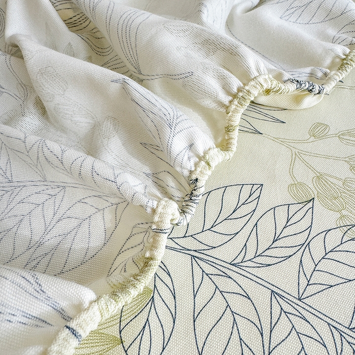 91家纺网 家纺一手货源 找家纺 2025新款老粗布三件套-床笠款 仙草