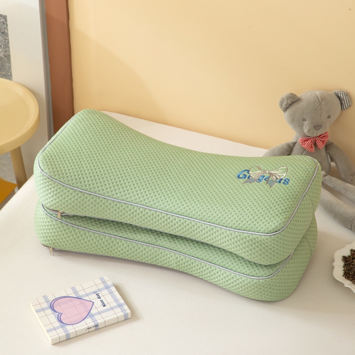 91家纺网 家纺一手货源 找家纺 织布人 2025新款荞麦枕夏季凉感豆豆枕茶叶枕夏凉荞麦枕学生成人家用硬枕 夏凉豆豆护颈椎款-立体蝴蝶绿荞麦枕