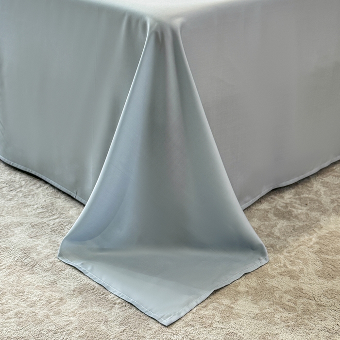 91家纺网 家纺一手货源 找家纺 洺兰家居 2025春夏新款100支莱赛尔天丝贡缎数码印花麻绳款四件套高端礼盒 流年兰