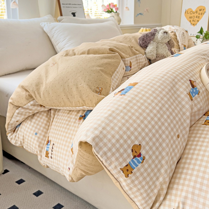 91家纺网 家纺一手货源 找家纺 （总）依庭 2025新款全棉印花花卉款四件套单品系列-单被套