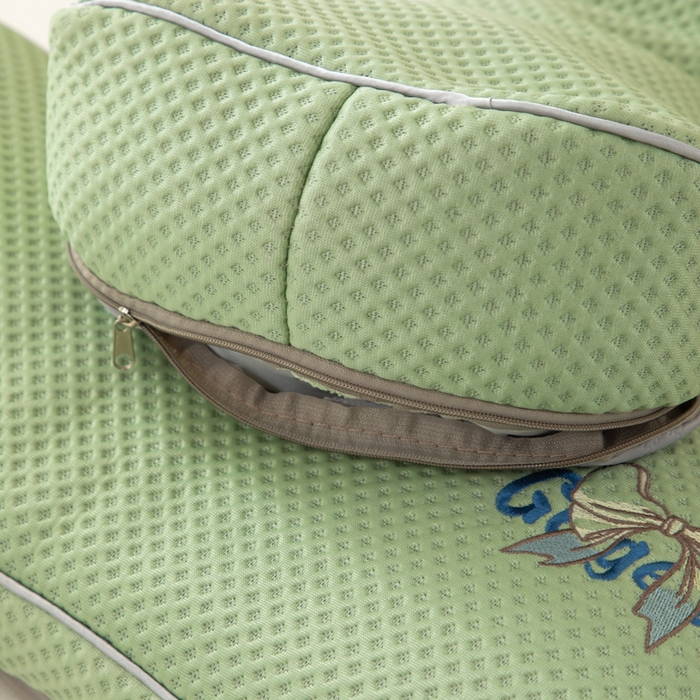 91家纺网 家纺一手货源 找家纺 织布人 2025新款荞麦枕夏季凉感豆豆枕茶叶枕夏凉荞麦枕学生成人家用硬枕 夏凉豆豆护颈椎款-立体蝴蝶绿荞麦枕