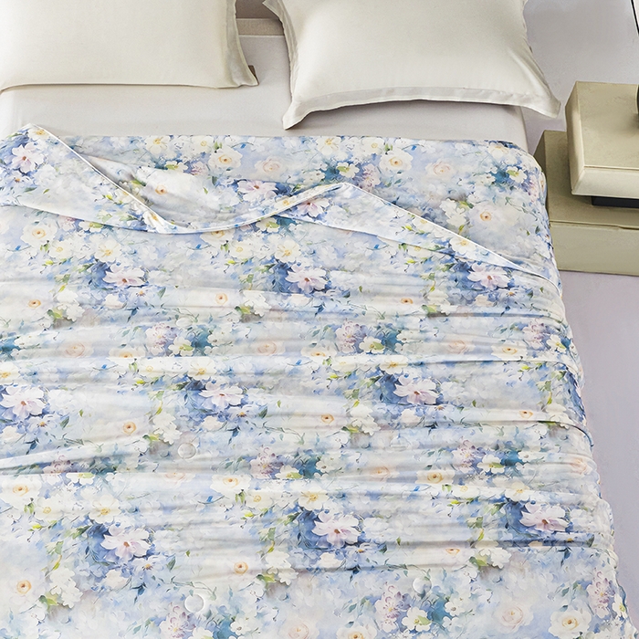 91家纺网 家纺一手货源 找家纺 好老表被业 2025新款亲肤舒适3D印花凉感丝夏被夏凉被空调被 艾维斯