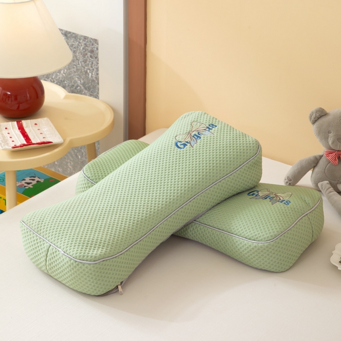 91家纺网 家纺一手货源 找家纺 织布人 2025新款荞麦枕夏季凉感豆豆枕茶叶枕夏凉荞麦枕学生成人家用硬枕 夏凉豆豆护颈椎款-立体蝴蝶绿荞麦枕