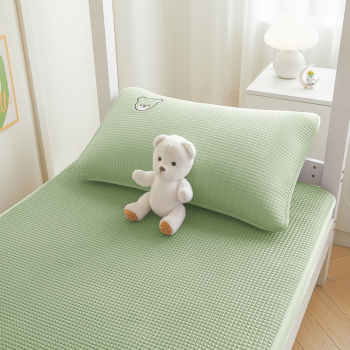 91家纺网 家纺一手货源 找家纺 （总）爱思凯家纺 2025新款【学生】PE凉感床笠款冰豆豆软席凉席席子-瑞宝熊