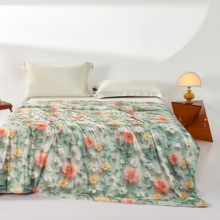 91家纺网 家纺一手货源 找家纺 （总）好老表被业 2025新款5D立体印花凉感丝夏被夏凉被空调被