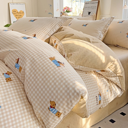 91家纺网 家纺一手货源 找家纺 （总）依庭 2025新款全棉印花花卉款四件套单品系列-单被套