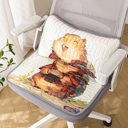 91家纺网 家纺一手货源 找家纺 （总）芙宁娜 2025新款冰丝坐垫椅垫屁垫学生椅子垫夏季办公室凳子久坐凉席冰垫