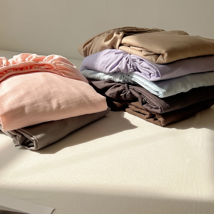 91家纺网 家纺一手货源 找家纺 蜜宿 2025新款A类全棉人字纹床笠（加高） 组合图