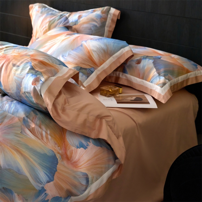 91家纺网 家纺一手货源 找家纺 宏羽纺家纺 2025年高支高密大版数码印花春夏新品 涟漪