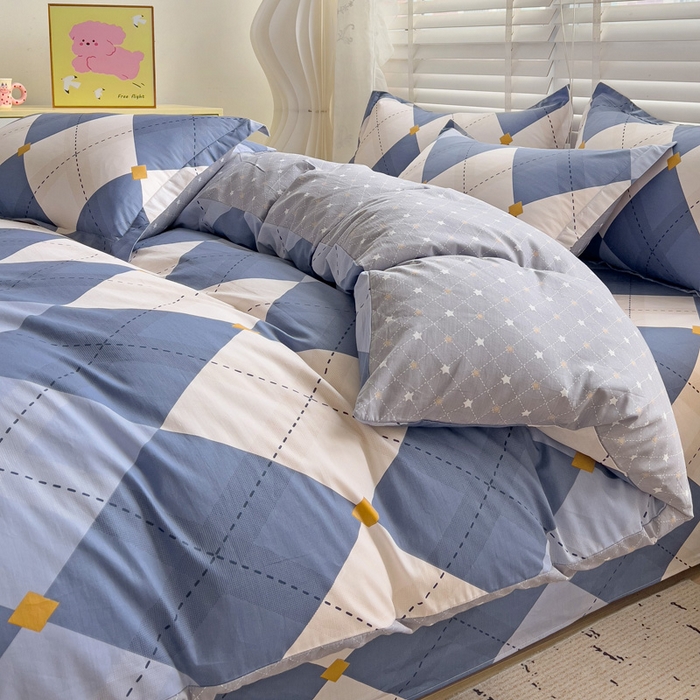 91家纺网 家纺一手货源 找家纺 依庭 2025新款全棉印花花卉款四件套单品系列-单被套 意林