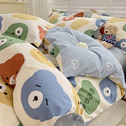 91家纺网 家纺一手货源 找家纺 （总）依庭 2025新款全棉印花花卉款四件套单品系列-单被套