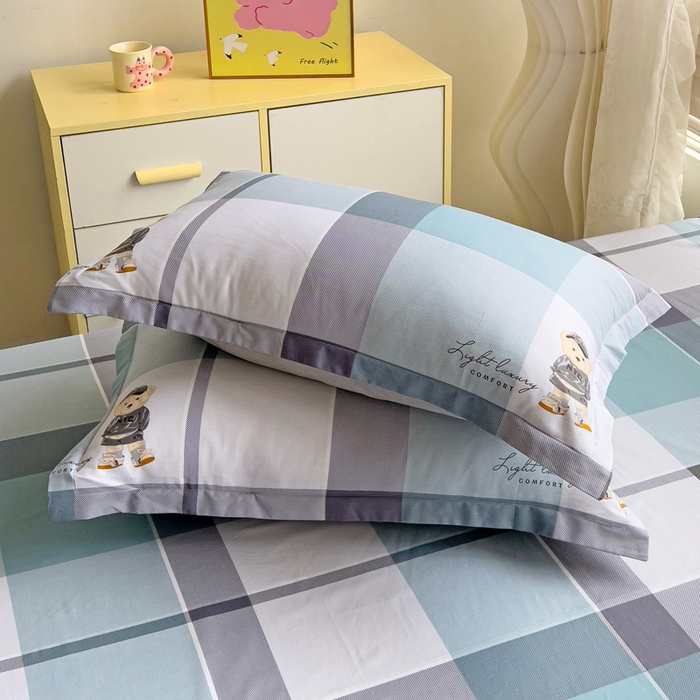 91家纺网 家纺一手货源 找家纺 依庭 2025新款全棉印花花卉款四件套单品系列-单枕套 托马斯