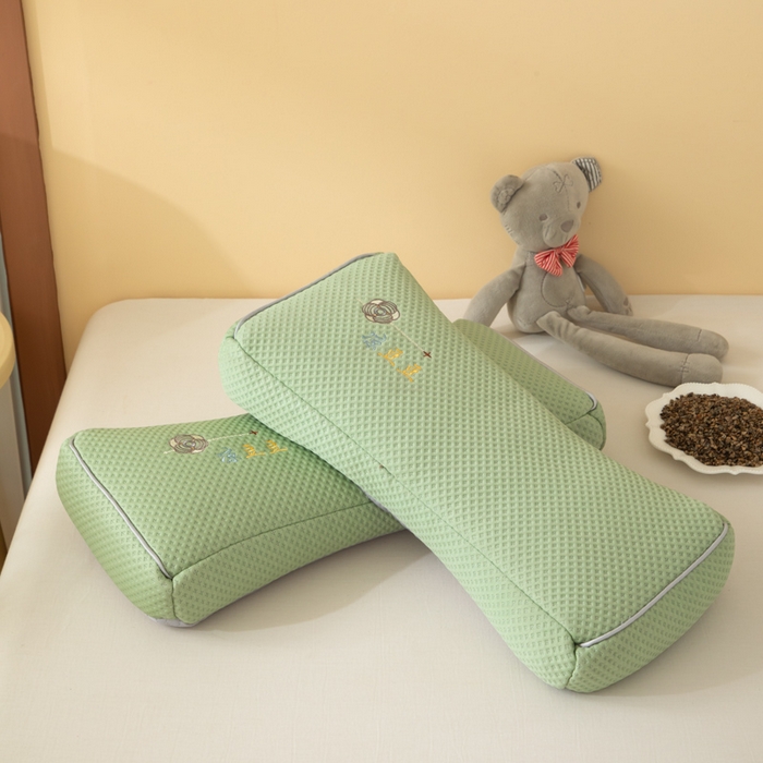 91家纺网 家纺一手货源 找家纺 织布人 2025新款荞麦枕夏季凉感豆豆枕茶叶枕夏凉荞麦枕学生成人家用硬枕 凉豆豆款-四面绿色茶香枕