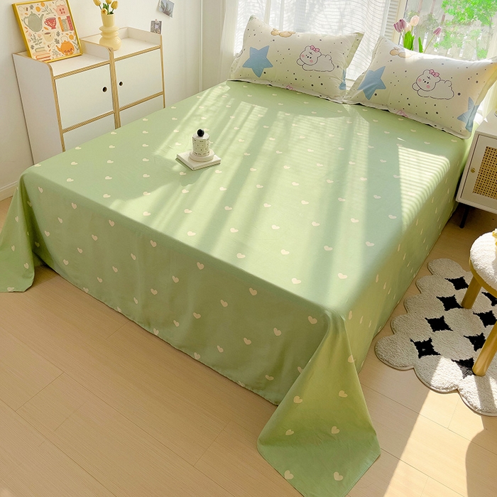 91家纺网 家纺一手货源 找家纺 依庭 2025新款全棉印花花卉款四件套单品系列-单床单 幸运星