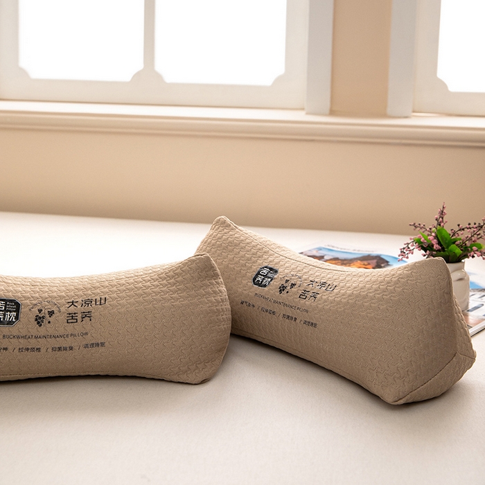 91家纺网 家纺一手货源 找家纺 枕之坊 2025新款针织三角颈椎枕 三角咖色12*40*15cm/只