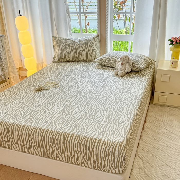 91家纺网 家纺一手货源 找家纺 （总）2025新款老粗布三件套-床笠款