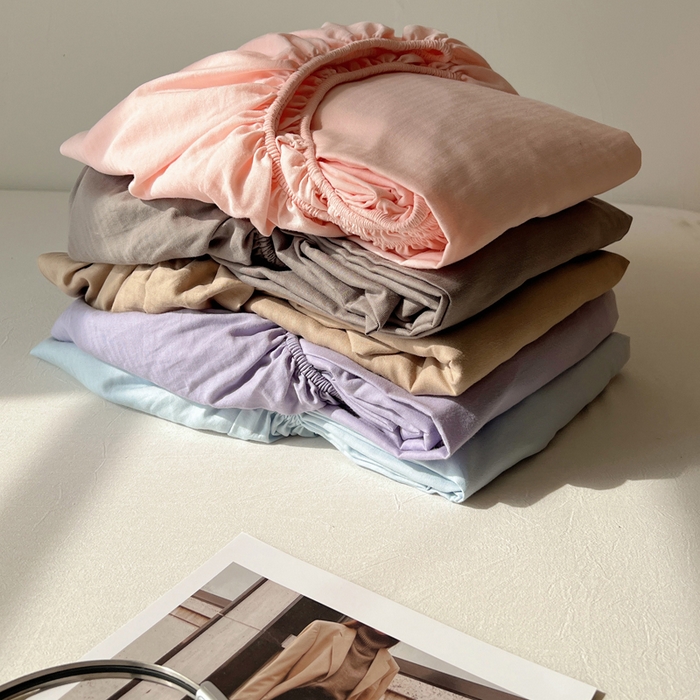 91家纺网 家纺一手货源 找家纺 蜜宿 2025新款A类全棉人字纹床笠（加高） 组合图