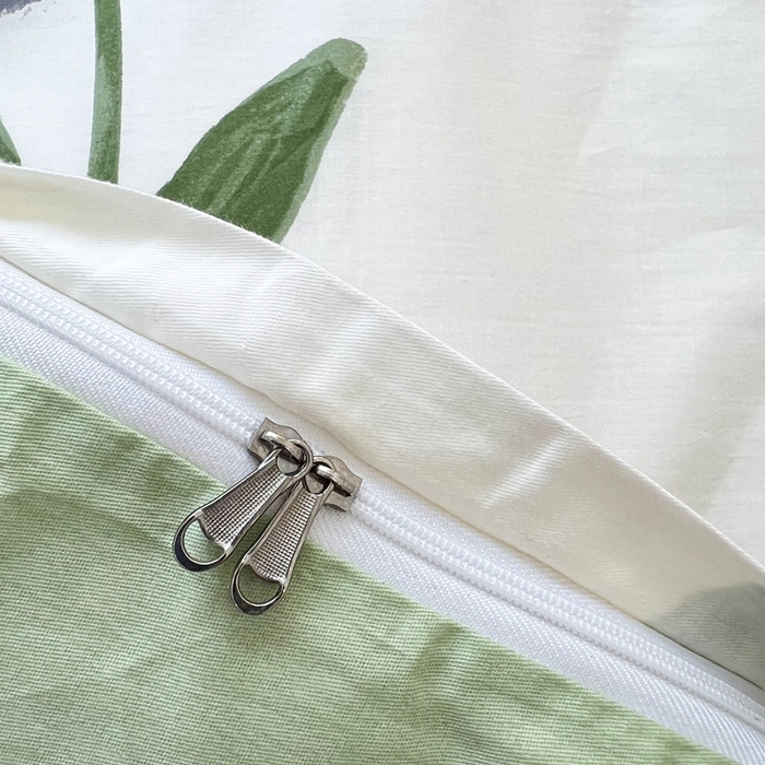 91家纺网 家纺一手货源 找家纺 依庭 2025新款全棉印花花卉款四件套单品系列-单被套 绿芙