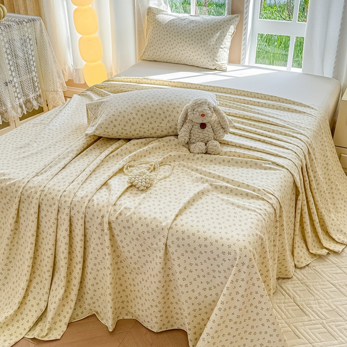 91家纺网 家纺一手货源 找家纺 吉象家纺 2025新款老粗布三件套-床单款 星语