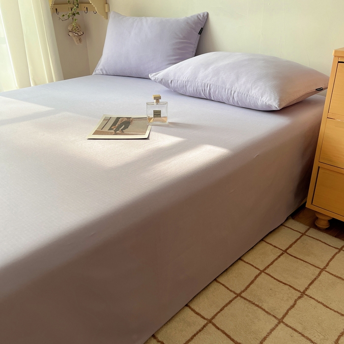 91家纺网 家纺一手货源 找家纺 蜜宿 2025新款A类全棉人字纹床单 床单：梦紫