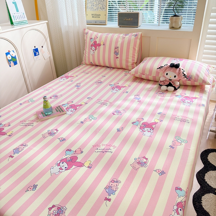 91家纺网 家纺一手货源 找家纺 吉象家纺 2025新款老粗布三件套-床单款 美乐蒂