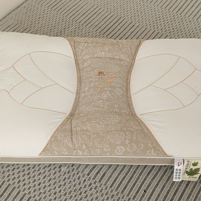 91家纺网 家纺一手货源 找家纺 （总）幸运草 2025新款提花刺绣荞麦壳羽丝绒分区枕