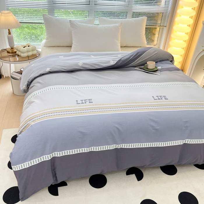 91家纺网 家纺一手货源 找家纺 依庭 2025新款全棉印花花卉款四件套单品系列-单被套 慕尼