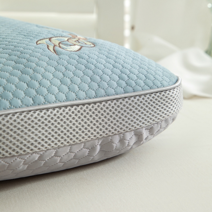 91家纺网 家纺一手货源 找家纺 织布人 2025新款荞麦枕夏季凉感豆豆枕茶叶枕夏凉荞麦枕学生成人家用硬枕 夏凉豆豆颈椎反弓款-反弓蝴蝶蓝茶香枕