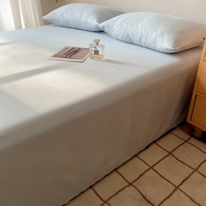 91家纺网 家纺一手货源 找家纺 蜜宿 2025新款A类全棉人字纹床单 床单：樱兰