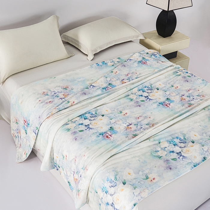 91家纺网 家纺一手货源 找家纺 好老表被业 2025新款亲肤舒适3D印花凉感丝夏被夏凉被空调被 索菲亚