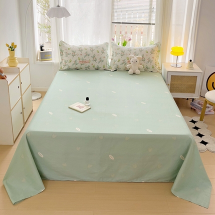 91家纺网 家纺一手货源 找家纺 （总）依庭 2025新款全棉印花花卉款四件套单品系列-单床单