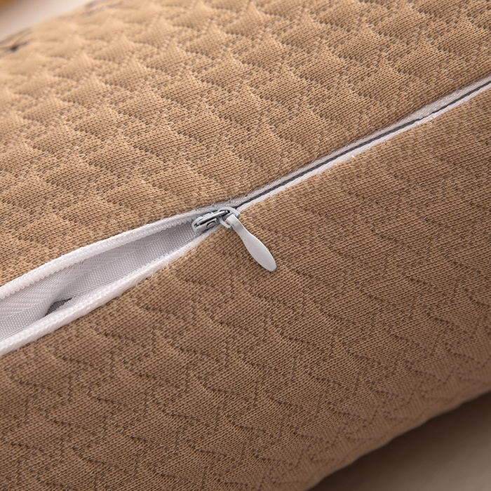 91家纺网 家纺一手货源 找家纺 枕之坊 2025新款针织圆柱颈椎枕 圆柱咖色12*40*15cm/只