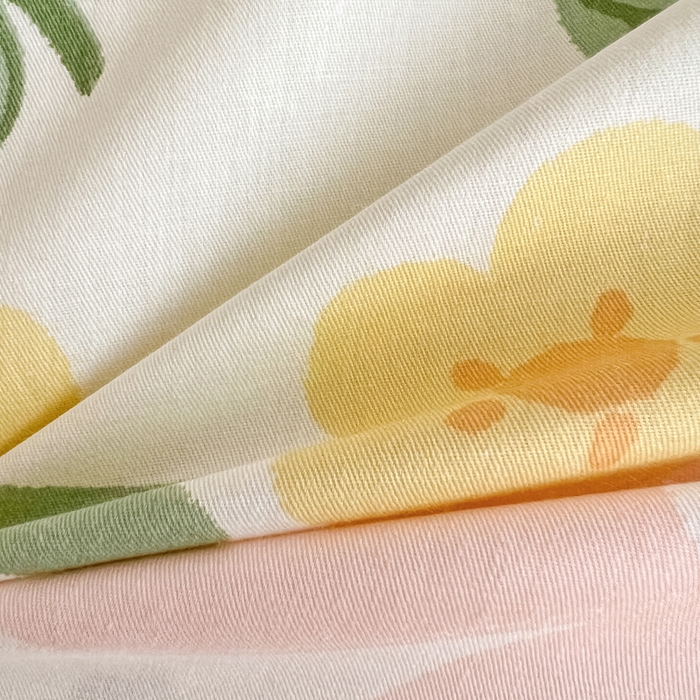 91家纺网 家纺一手货源 找家纺 依庭 2025新款全棉印花花卉款四件套单品系列-单枕套 笑脸草莓