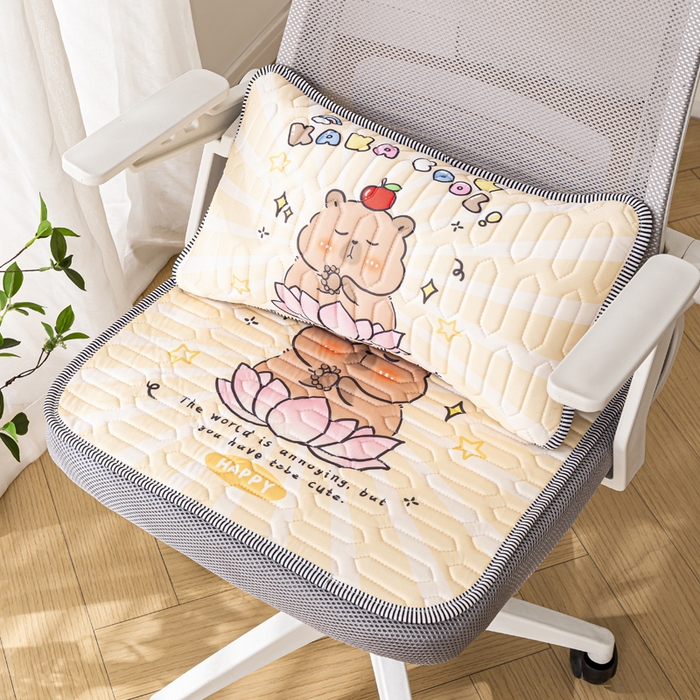 91家纺网 家纺一手货源 找家纺 （总）芙宁娜 2025新款冰丝坐垫椅垫屁垫学生椅子垫夏季办公室凳子久坐凉席冰垫