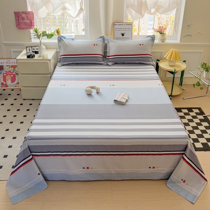 91家纺网 家纺一手货源 找家纺 （总）依庭 2025新款全棉印花花卉款四件套单品系列-单床单