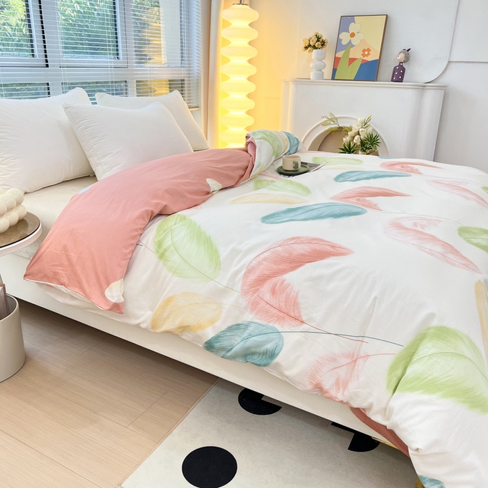 91家纺网 家纺一手货源 找家纺 依庭 2025新款全棉印花花卉款四件套单品系列-单被套 卡西娅