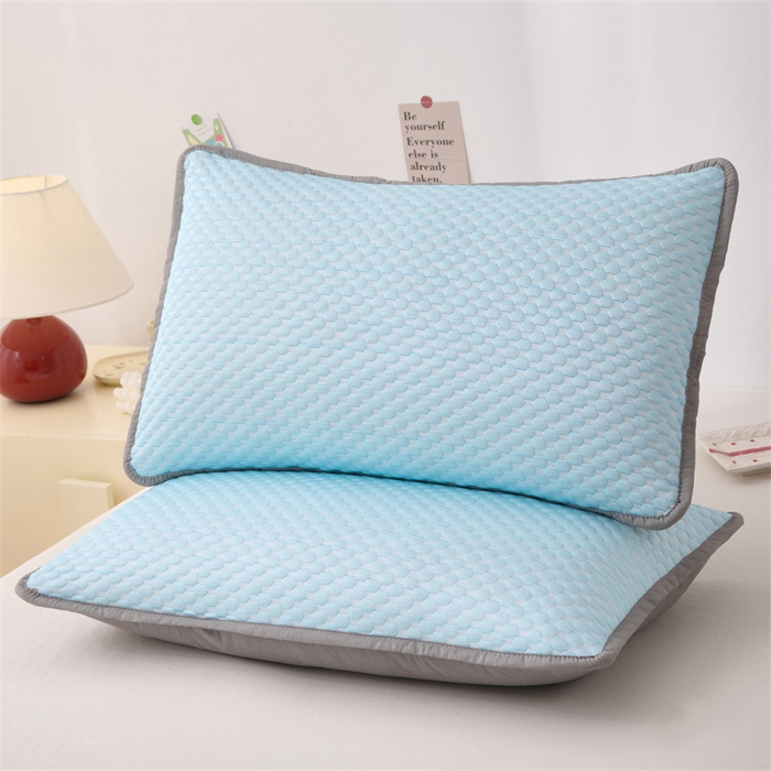 91家纺网 家纺一手货源 找家纺 大熊枕芯 2025新款冰豆豆凉感隔脏枕套 冰豆豆枕套-蓝