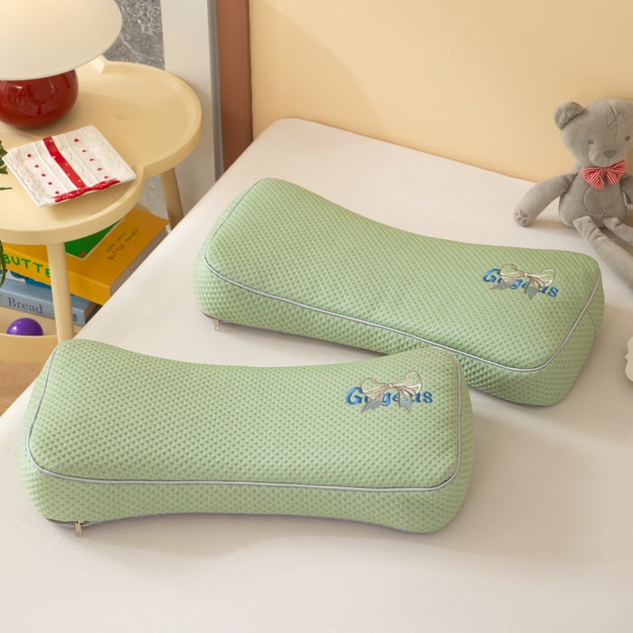 91家纺网 家纺一手货源 找家纺 织布人 2025新款荞麦枕夏季凉感豆豆枕茶叶枕夏凉荞麦枕学生成人家用硬枕 夏凉豆豆护颈椎款-立体蝴蝶绿荞麦枕