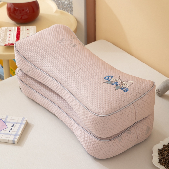 91家纺网 家纺一手货源 找家纺 织布人 2025新款荞麦枕夏季凉感豆豆枕茶叶枕夏凉荞麦枕学生成人家用硬枕 夏凉豆豆护颈椎款-立体蝴蝶粉荞麦枕