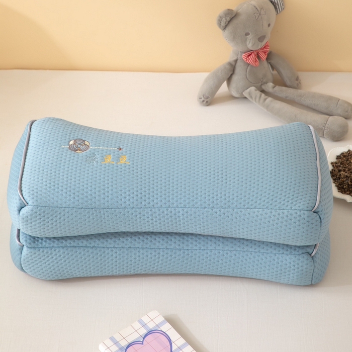 91家纺网 家纺一手货源 找家纺 织布人 2025新款荞麦枕夏季凉感豆豆枕茶叶枕夏凉荞麦枕学生成人家用硬枕 凉豆豆款-四面蓝色茶香枕